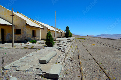 Caipe railway station in the Arizaro salt flat photo