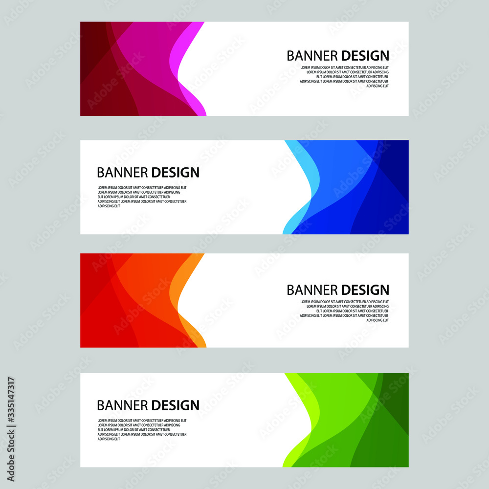 Naklejka premium Vector Abstract banner web template