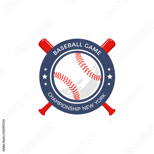 Baseball icon or emblem design. Vector illustration
