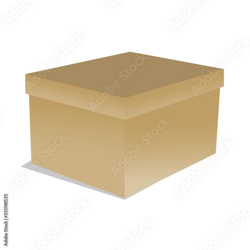 box closed by a cover oblique