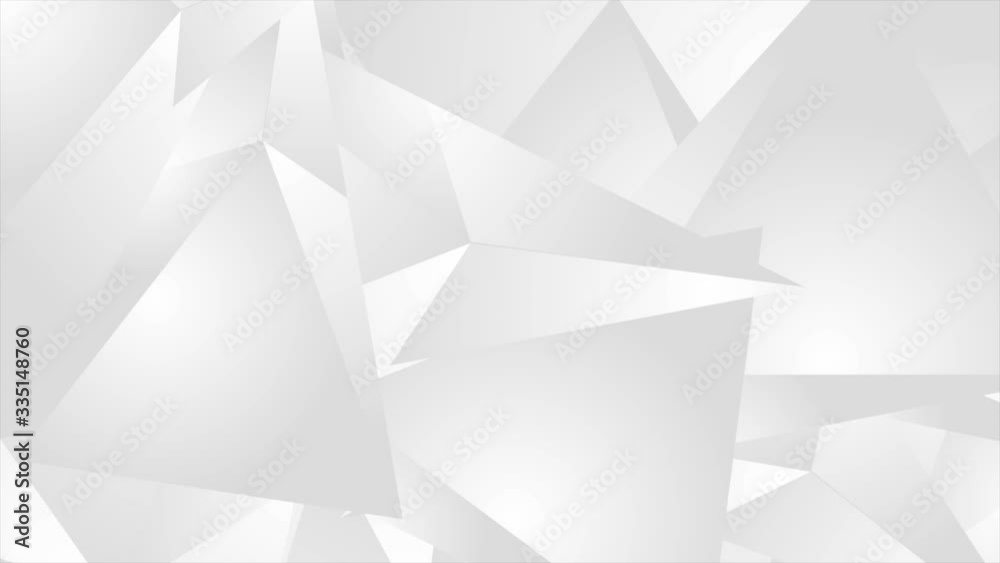 Abstract tech grey low poly geometric motion background. Seamless loop. Video animation Ultra HD 4K 3840x2160