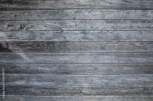 Distressed gray wood flooring
