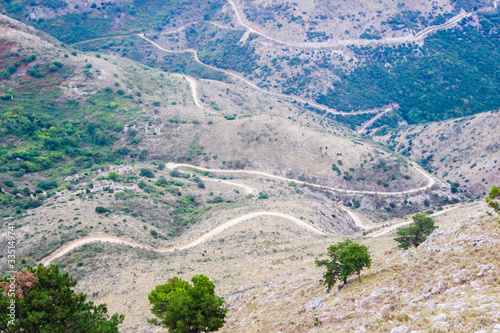 On the way to Pantokrator monastery, Corfu island mountains, views, landscapes Greece © Stella Kou