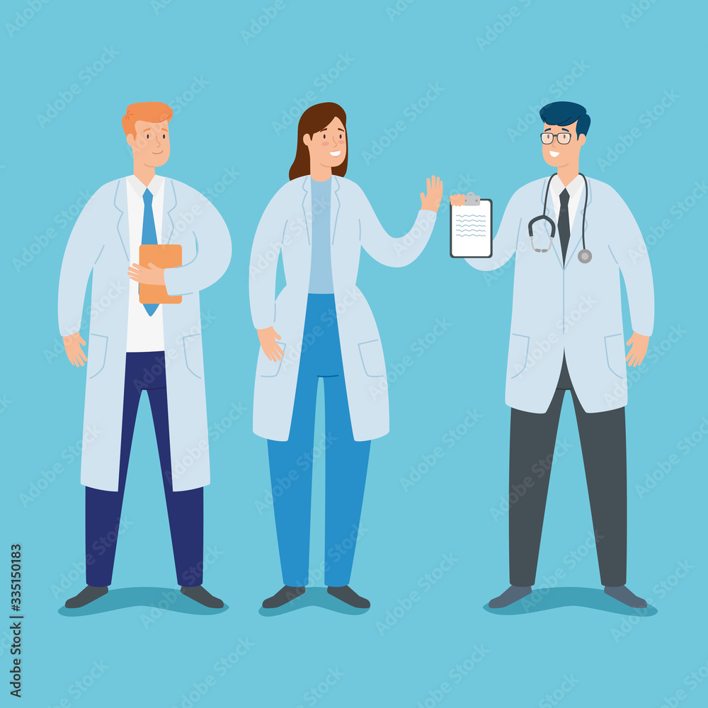 group of doctors avatar characters vector illustration design group of doctors avatar characters vector illustration design
