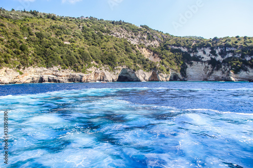 Paxos and Antpaxos islands beautiful cliffs, mountains, Greece