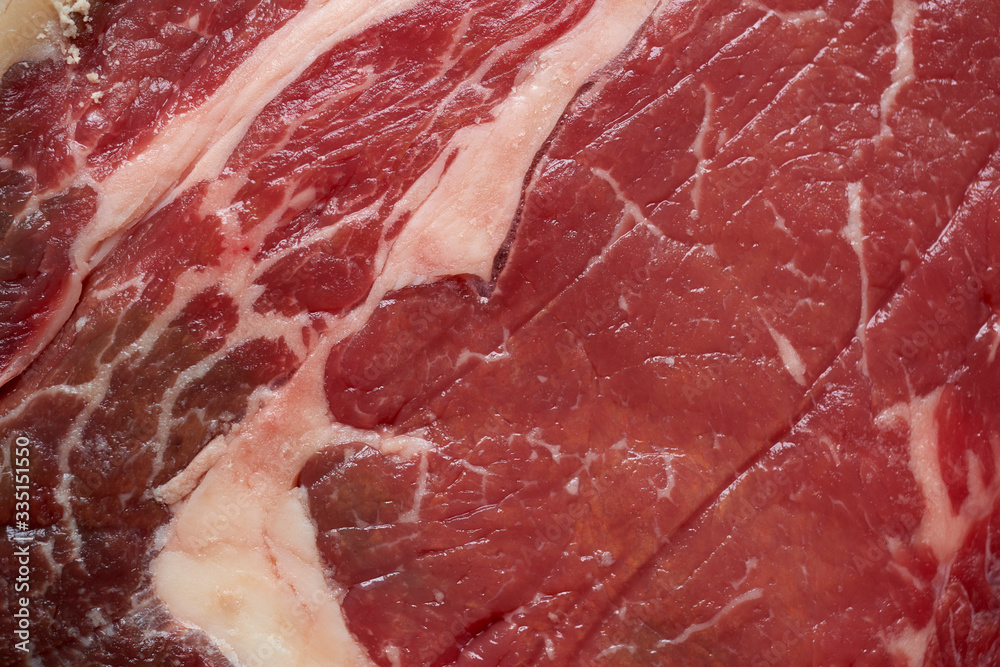 Surface of Raw Beef or Meat for Backgrounds Surface of Raw Beef or Meat for Backgrounds