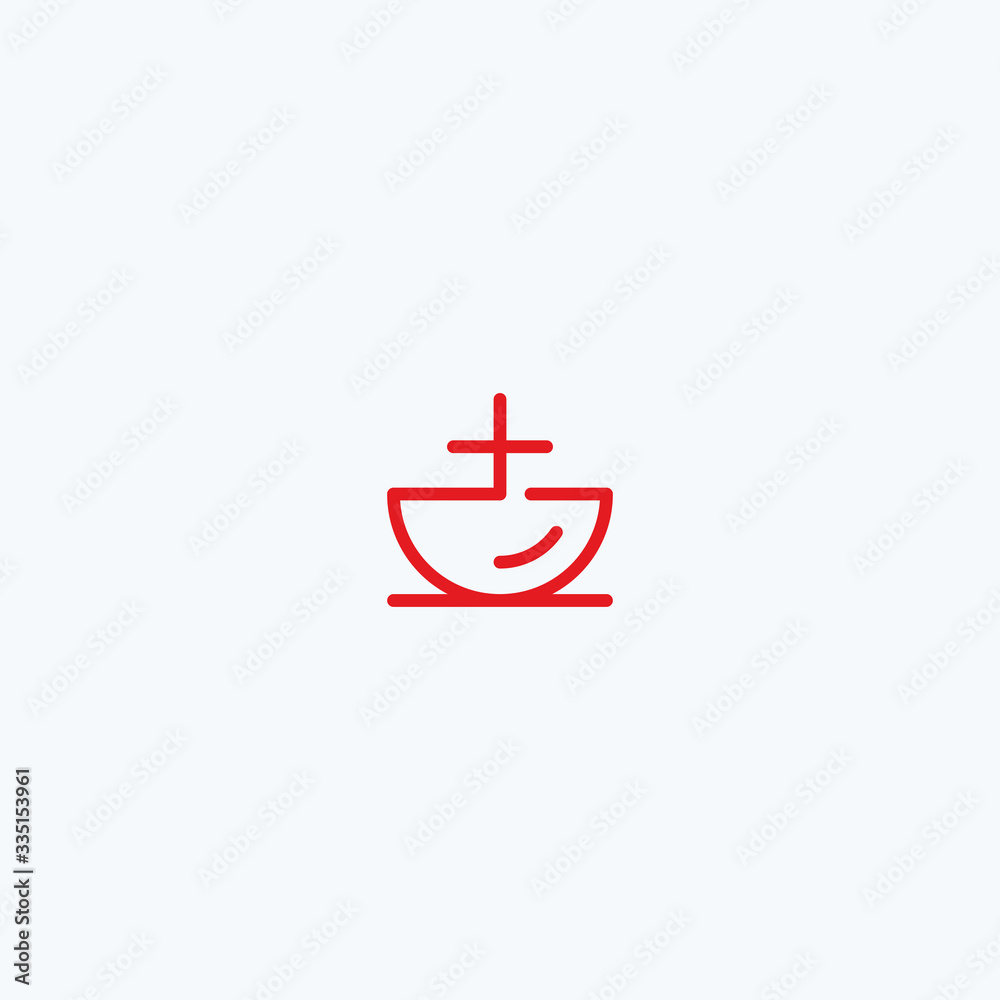 Bowl mdeicine logo design vector template
Bowl mdeicine logo design vector template