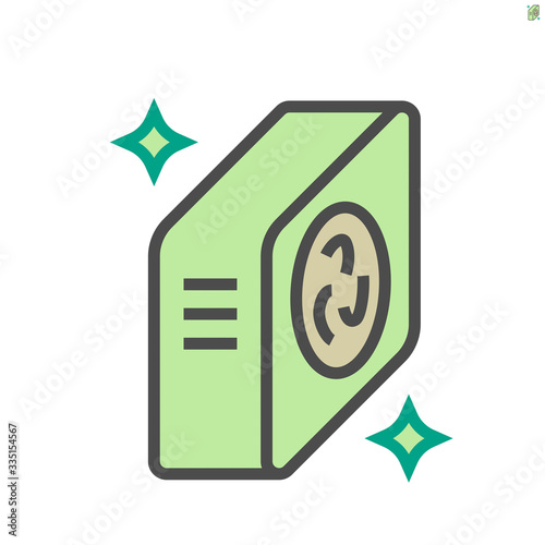 Air compressor clean condition vector icon design, 64x64 pixel perfect and editable stroke.