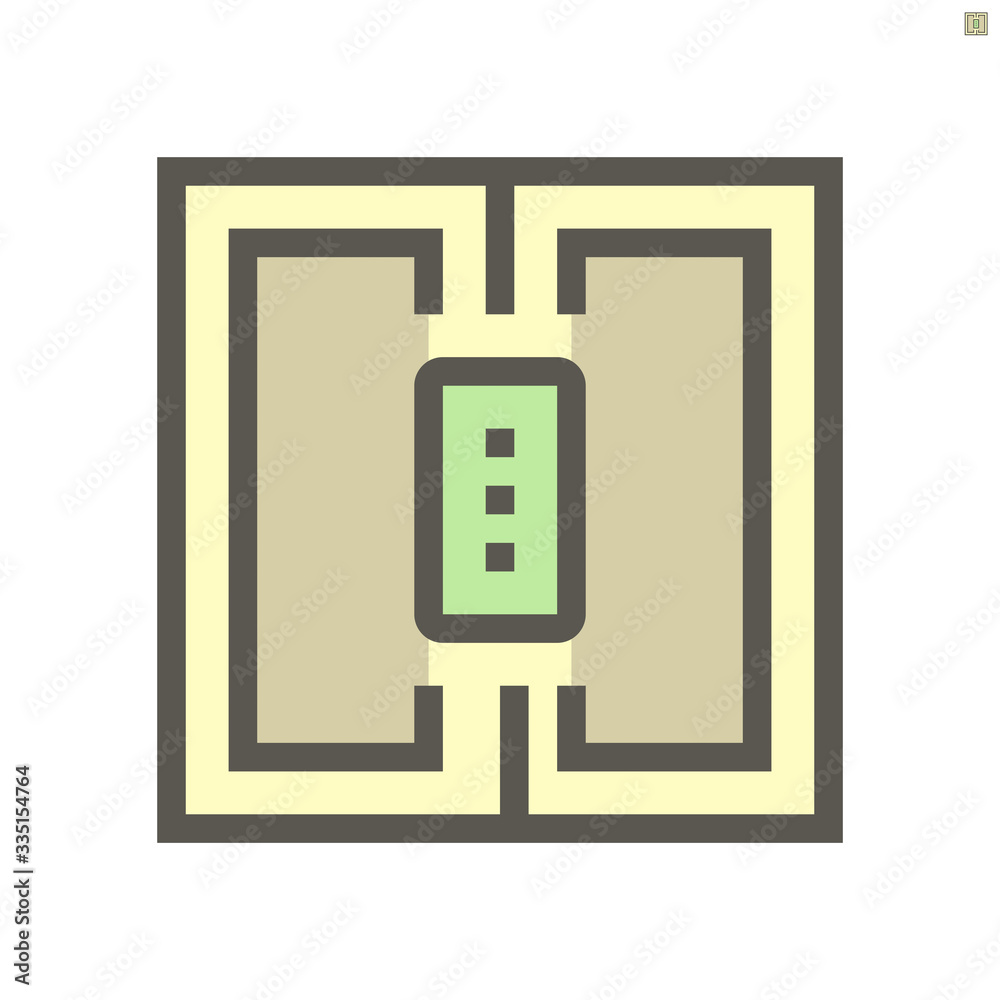 smart home and automatic door control technology vector icon design, 48x48 pixel perfect and editable stroke. smart home and automatic door control technology vector icon design, 48x48 pixel perfect and editable stroke.