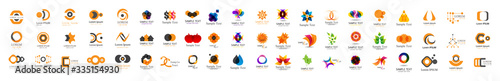 Abstract Logo And Icon Set. Elements Collection Isolated On White - Vector. Flat Icons For Business Template Logo, Square Elements, Website, Business Symbol And Circle Elements. Abstract Medical Logo