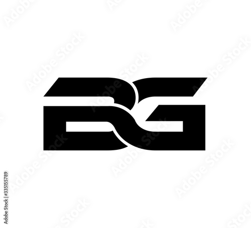 Initial 2 letter Logo Modern Simple Black BG