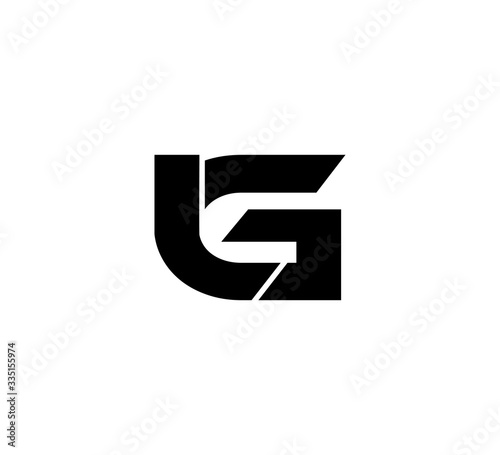 Initial 2 letter Logo Modern Simple Black LG photo