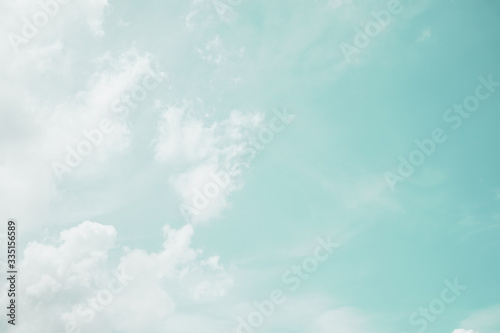 Copy space minimal concept of summer blue sky and white cloud abstract blank.