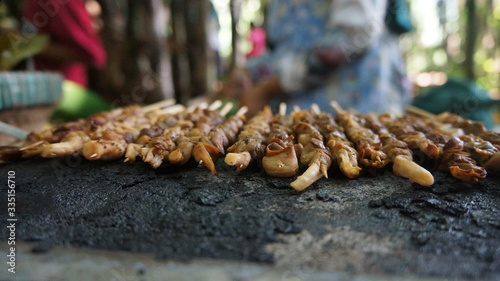 grilled chicken on the grill
