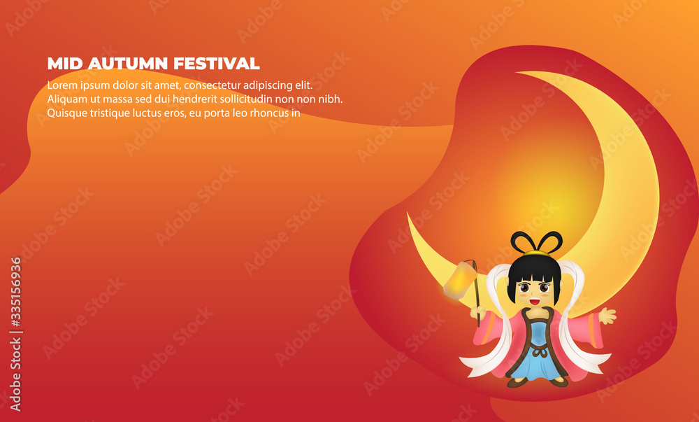 Vetor do Stock: mid autumn festival character illustration Graphic ...