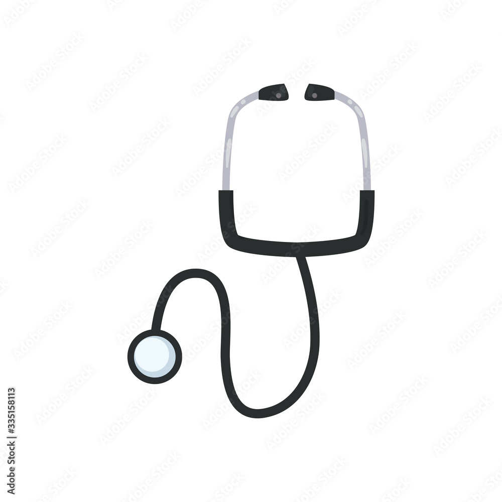 Stethoscope flat style icon vector design Stethoscope flat style icon vector design