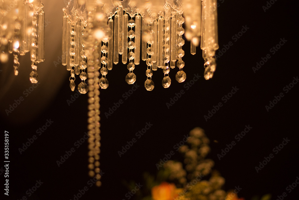 Fototapeta premium golden christmas lights