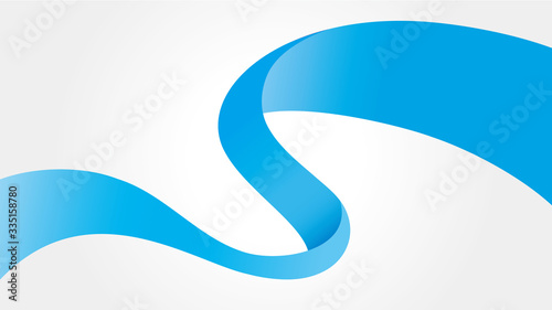 vector illustration of the ribbon that dances in S (Blue)
