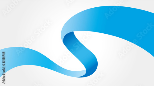 vector illustration of the ribbon that dances in S (Blue)
