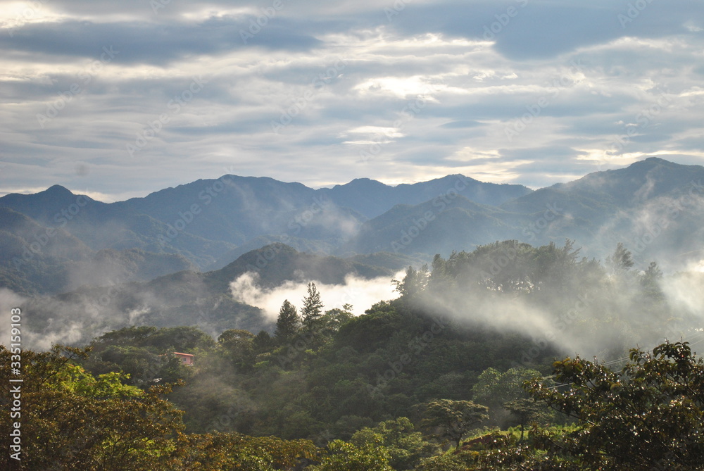 Sunrise in the mountains of Panama
