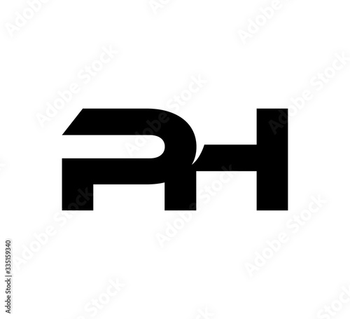 Initial 2 letter Logo Modern Simple Black PH