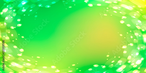 光を感じる緑の抽象背景デザイン、アブストラクトバックグラウンド
