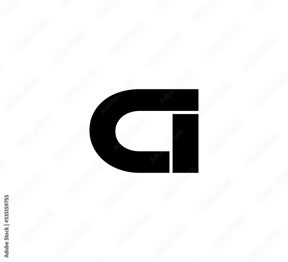 Obraz premium Initial 2 letter Logo Modern Simple Black CI