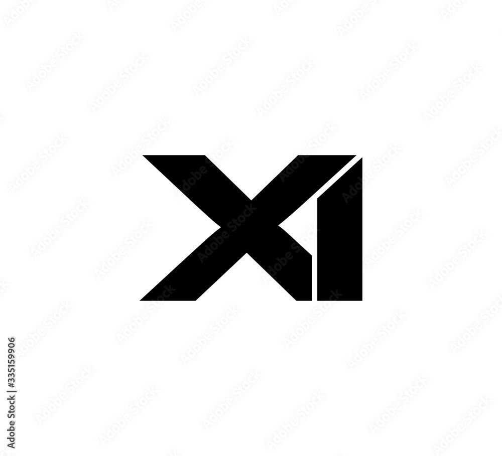 Initial 2 letter Logo Modern Simple Black XI Initial 2 letter Logo Modern Simple Black XI