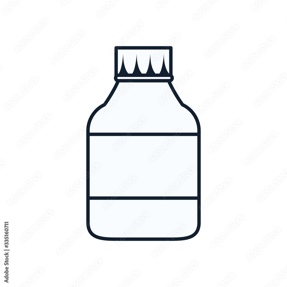 Medicine jar line style icon vector design Medicine jar line style icon vector design