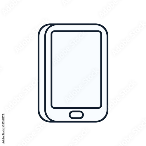 Smartphone line style icon vector design