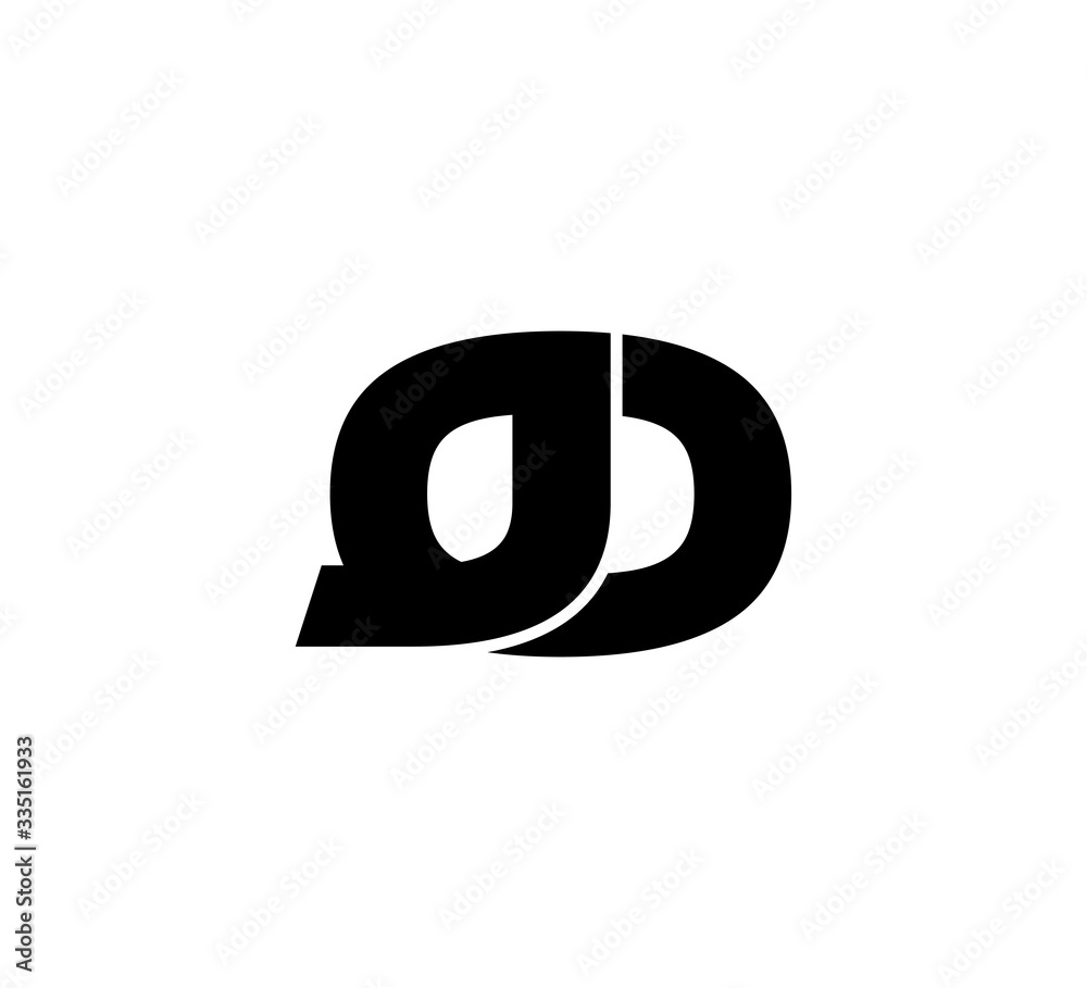Initial 2 letter Logo Modern Simple Black OJ Initial 2 letter Logo Modern Simple Black OJ