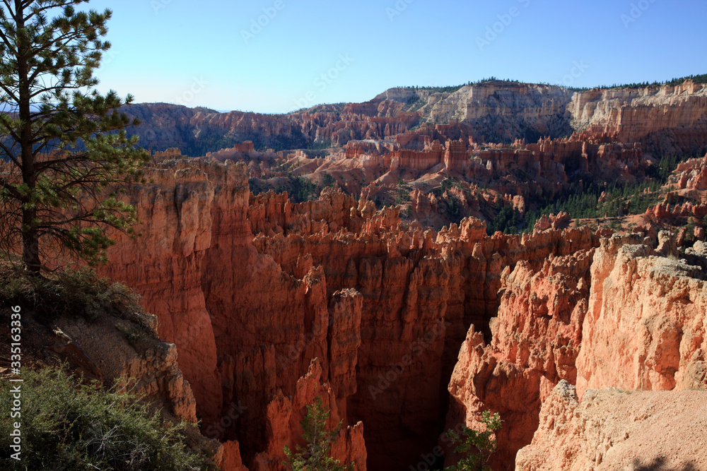 Utah / USA - August 22, 2015: View at Bryce Point in Bryce Canyon National Park, Utah, USA..