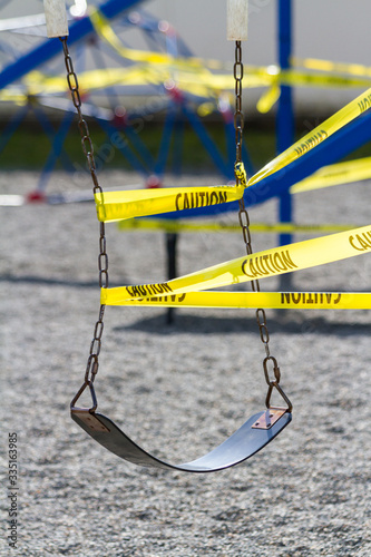 Caution Taped Swing portrait