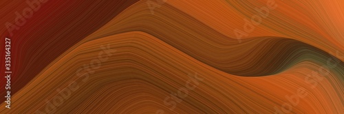abstract moving header design with chocolate, coffee and sienna colors. dynamic curved lines with fluid flowing waves and curves
