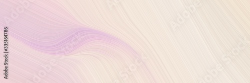 abstract colorful banner with antique white, old lace and thistle colors. elegant curved lines with fluid flowing waves and curves