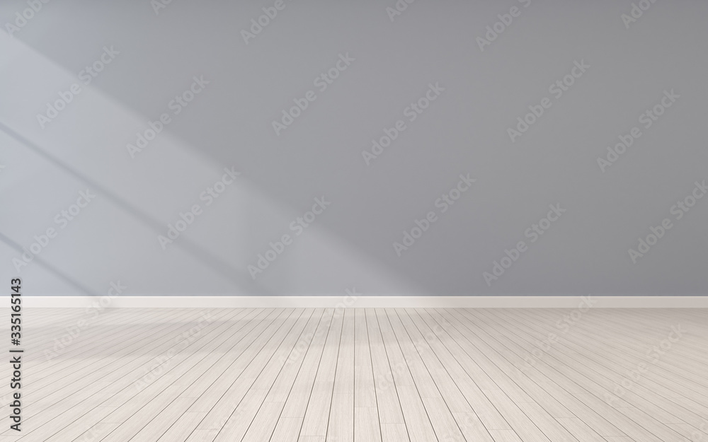 Mock-up of empty room and wood laminate floor with sun light cast the shadow on the wall,Perspective of minimal interior design. 3D rendering Mock-up of empty room and wood laminate floor with sun light cast the shadow on the wall,Perspective of minimal interior design. 3D rendering