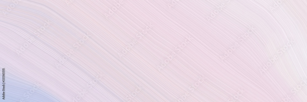 Obraz premium abstract artistic horizontal header with lavender, misty rose and light steel blue colors. dynamic curved lines with fluid flowing waves and curves