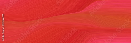 abstract dynamic banner with crimson, tomato and pastel red colors. elegant curved lines with fluid flowing waves and curves