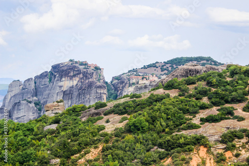 Meteora monastery, mountains, views, landscapes and panoramas, Thessaly, Greece, summer © Stella Kou