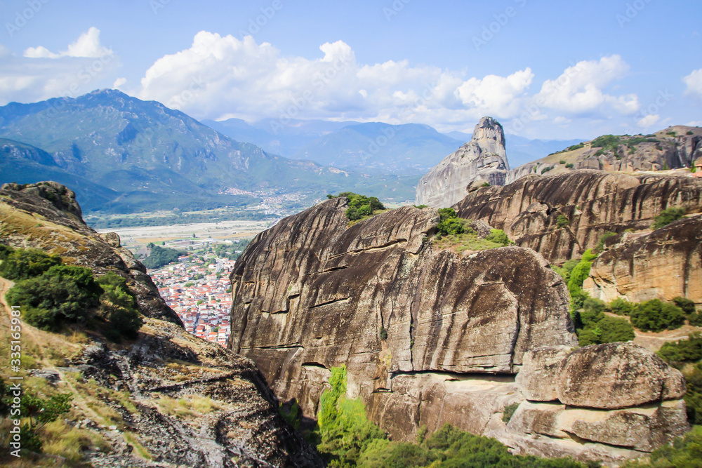 Meteora monastery, mountains, views, landscapes and panoramas, Thessaly, Greece, summer