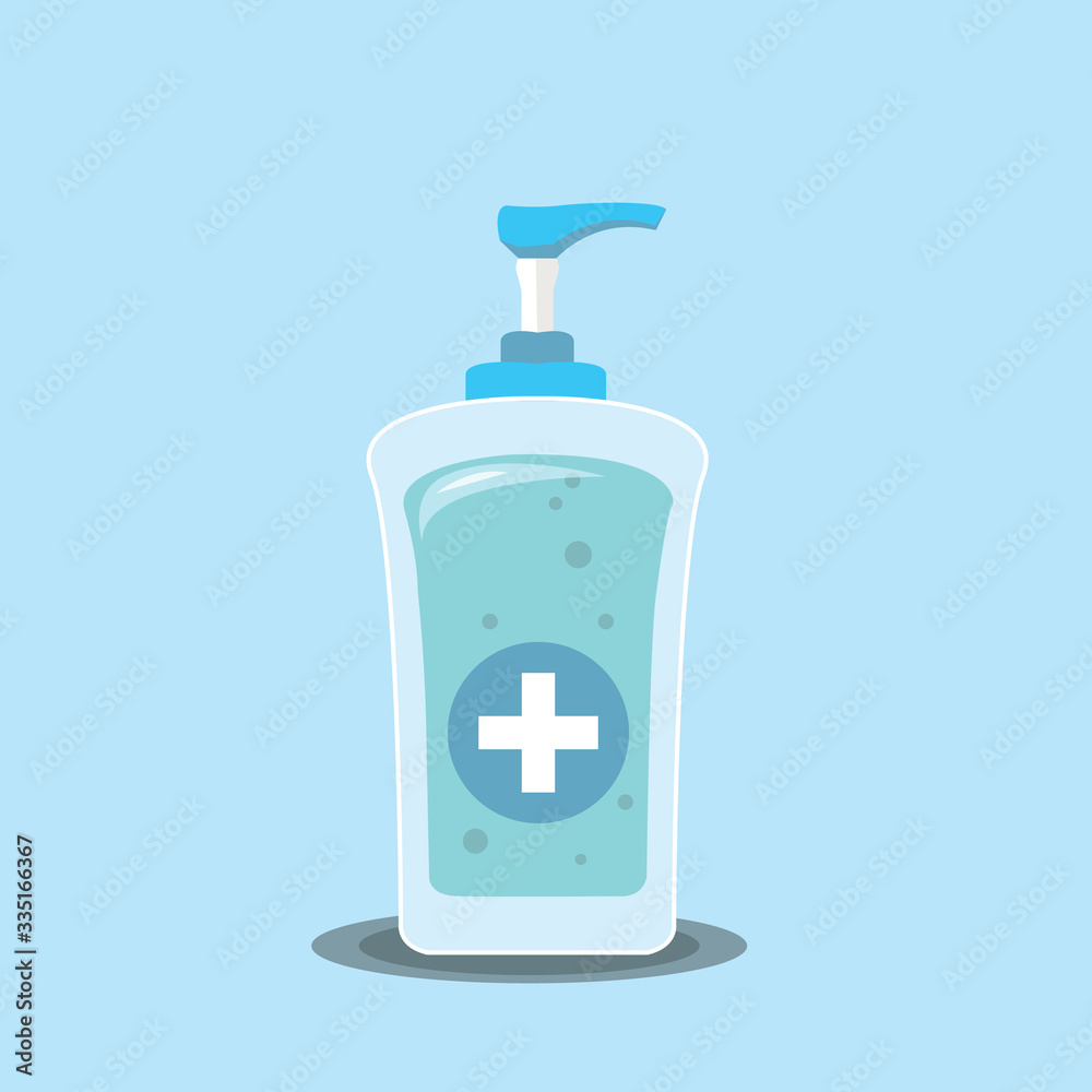 Flat design hand sanitizer gel antiseptic Flat design hand sanitizer gel antiseptic
