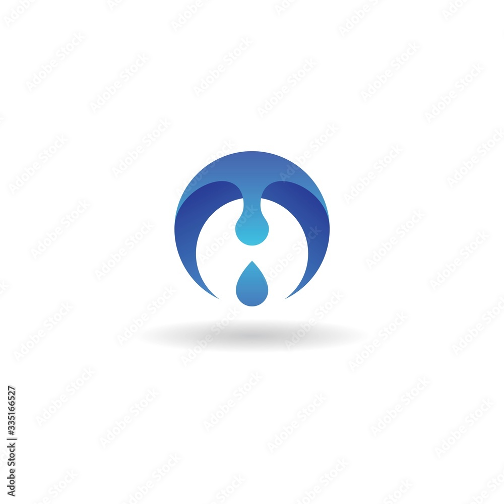 circle, water and drop logo design circle, water and drop logo design