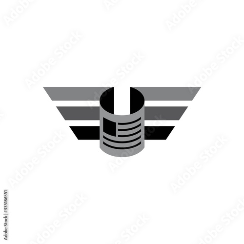 wing and newspaper logo design