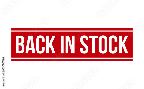 Back in stock Rubber Stamp. Red Back in stock Rubber Grunge Stamp Seal Vector Illustration - Vector