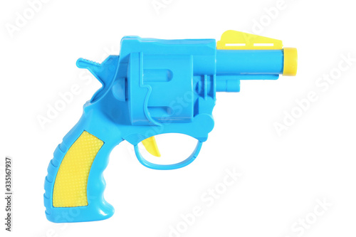plastic toy gun for kid isolated on white background, Water gun for kid