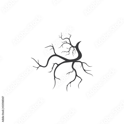 human veins, red blood vessels design and arteries Vector illustration isolated