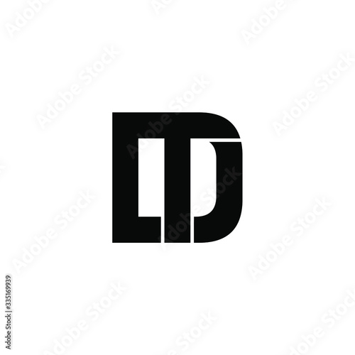 dt letter original monogram logo design