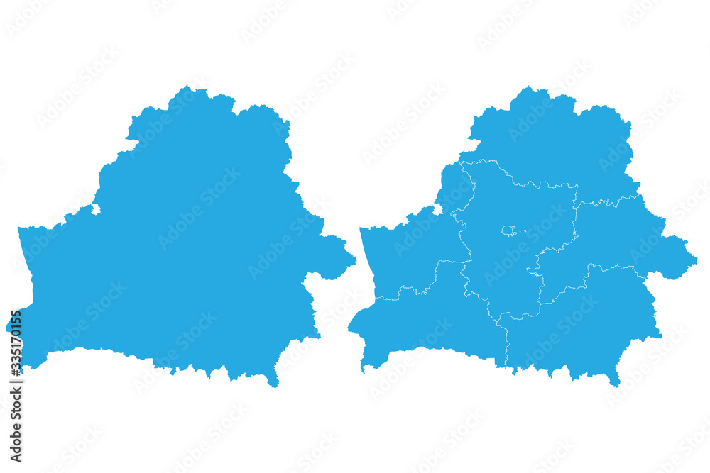 Obraz premium Map - Belarus Couple Set , Map of Belarus,Vector illustration eps 10.