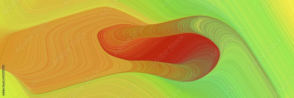 abstract dynamic curved lines moving banner with yellow green, firebrick and bronze colors abstract dynamic curved lines moving banner with yellow green, firebrick and bronze colors