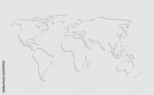 World map vector template, worldwide info graphic